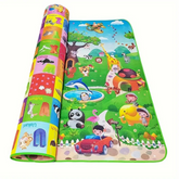 Double-Sided Baby Play Mat for 0-3 Years – Non-Toxic, Waterproof, and Reversible Educational Crawling Mat